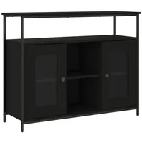 VidaXL Sideboard Schwarz 100x35x80 cm Holzwerkstoff