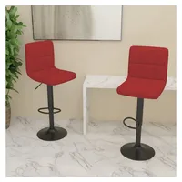 VidaXL Barhocker 2 Stk. Weinrot Stoff