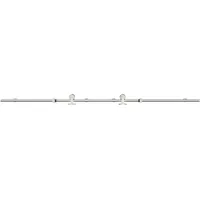 VidaXL Schiebetür-Beschlagsatz 200 cm Edelstahl Silbern