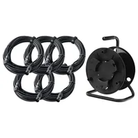 Pronomic Stage XFXM-10 Mikrofonkabel XLR 10m Schwarz 5x Set