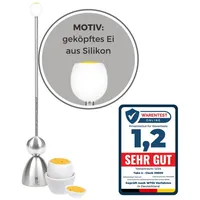Take 2 germany Eierschalensollbruchstellenverursacher Edelstahl Motiv Frühstücksei