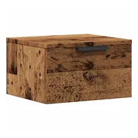 VidaXL Wand-Nachttisch Altholz-Optik 34x30x20 cm