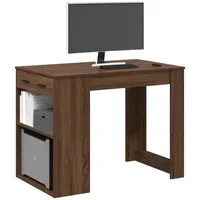 VidaXL Schreibtisch mit Schubladen und Ablage Braun Eichen-Optik -