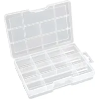 InLine Kleinteilebox, 11 Fächer, Abmessungen: 194x130x35mm, transparent