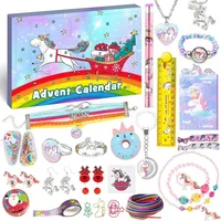 Luxuskollektion Adventskalender Einhorn Mädchen 2024 Schmuck Schrein Haarschmuck 24