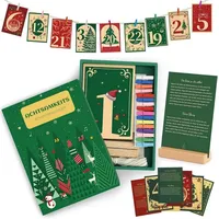 Luxuskollektion Adventskalender 2024: 24 Achtsamkeitsübungen, Motivationskarten, Holzständer