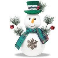 COM-FOUR Schneemann Figur Größe L, süße Weihnachtsdeko, optimal als