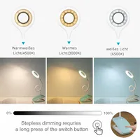 QJUZO Klemmlampe Bett, LED Leselampe Bett Touch Dimmbar 3