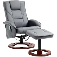 Homcom Relaxsessel Massagesessel mit Hocker Fernsehsessel mit Liegefunktion 360°