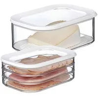 Mepal MODULA Frischhaltedosen Wurst & Käse Set weiß -
