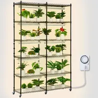 Vevor Pflanzenständer mit Wachstumslicht, 6 Ebenen, 200 W, Regal