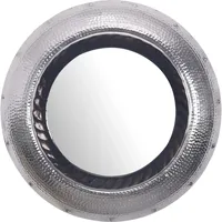 FineBuy Wandspiegel FineBuy Flurspiegel Rund Metall 74 cm Spiegel