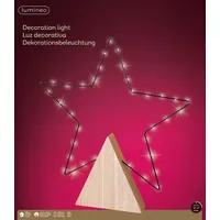 Lumineo LED Stern-Beleuchtung 35 LED 6-Stunden-Timer Warmweiß