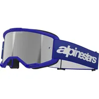 Alpinestars Vision 3 Wordmark Mirror Motocross Brille, blau für