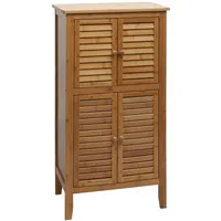MCW Badezimmerschrank B18 4 Türen Bambus 100x50x30cm