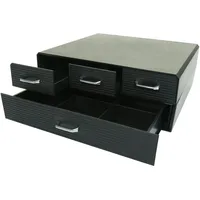 Mendler Monitorerhöhung HWC-L99, Monitorständer Bildschirmerhöhung Aufbewahrungsbox mit 4 Schubladen