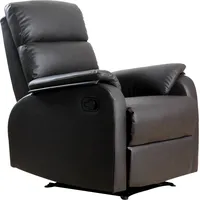 Homcom Fernsehsessel Liegesessel Couch-Sessel Kunstleder Braun 75x92x99cm ideal für