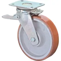 BS Rollen Schwerlastrolle RR120.C10.200 Lenkrolle mit Rad-/Totalfeststeller, Raddurchmesser 200