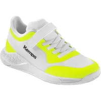 Kempa Kourtfly Kids Sport-Schuhe, weiß/Fluo gelb, 30