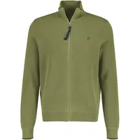 Lerros Strickjacke mit schmaler Rippstruktur - Sage Green -