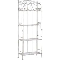 Beliani Badezimmerregal PADUA Cremeweiß 32x61x156