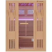 Dewello Finnische Sauna MINTO 150x130 Kabine aus Hemlock Tannenholz