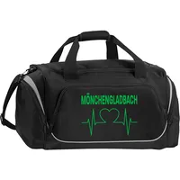 Multifanshop Sporttasche - Mönchengladbach - Herzschlag - Druck grün