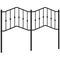 VidaXL Kopfteil Metall Schwarz 135 cm - Schwarz