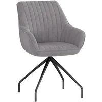 Homcom Sessel Drehbarer Loungesessel mit Armlehne, Samtoptik, Drehsessel mit