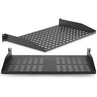 Pyle Audio Pyle 2er-Set 1U Netzwerkschrank 19 Zoll, Fachboden