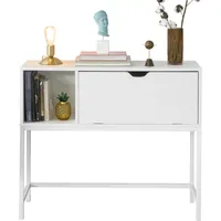 SoBuy Konsolentisch Beistelltisch Flurtisch mit 1 Klappe und Fach