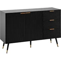 Wohnling Sideboard Schwarz 120 cm x 40 cm x