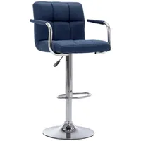 VidaXL Barhocker Blau Stoff