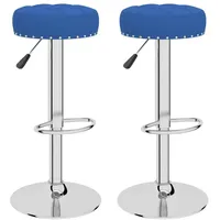 VidaXL Barhocker 2 Stk. Blau Stoff
