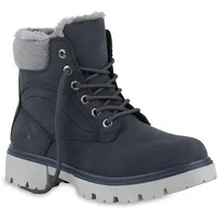 VAN HILL Worker Boots in Dunkelblau