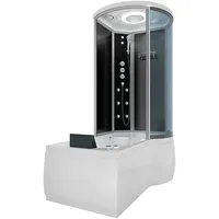 SeniorBad Kombination Whirlpool Dusche K55-L33-WP-EC Duschkabine Wanne 170x100