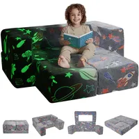 Vevor Kindersofa Spielsofa 10-teilig 25D-Schaum grau