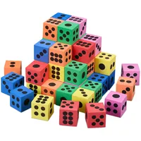 Relaxdays Flüsterwürfel 48er Set, leise Zahlenwürfel, Softwürfel Kinder, Schaumstoffwürfel,