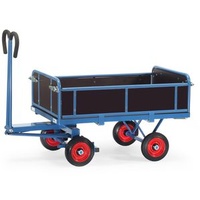 FETRA Handpritschenwagen Tragl. 700kg, Ladefl. LxB 1200x800mm, Siebdruckplatte