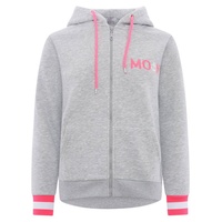 Zwilling Zwillingsherz Sweatjacke, mit gesticktem "Moin" und neonfarbenen Details