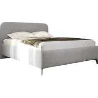 Mirjan24 Polsterbett Hellgrau, Textil, Rechteckig, 140x200 cm, Schlafzimmer, Betten,