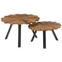 VidaXL Couchtische 2 Stk. Altholz Massiv