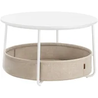 VASAGLE Couchtisch mit Stauraum 75 cm x 75 cm
