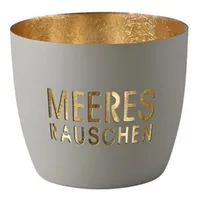Giftcompany Gift Company Madras, Windlicht, M, Motiv: Meeresrauschen, Flannel/Gold,