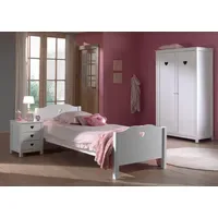 Vipack Set Amori bestehend aus: Einzelbett, Nachtkonsole und Kleiderschrank
