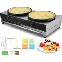 Vevor elektrischer Crepemaker Crepe-Maschine mit Doppelkopf 6000 W flache