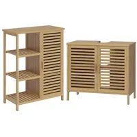 Bellamio Newa Badmöbel-Set – Waschbeckenunterschrank mit 2 Fächern &