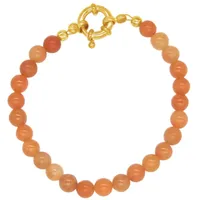 Gemshine KARNEOL Armband goldfarben Edelstahl onesize