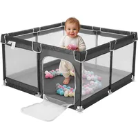 Navaris Faltbarer Laufstall XXL - 130 x 130 cm
