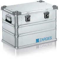 ZARGES Aluminiumbox L600xB400xH410mm 73l m.Klappverschluss u.Alu-Stapelecken
